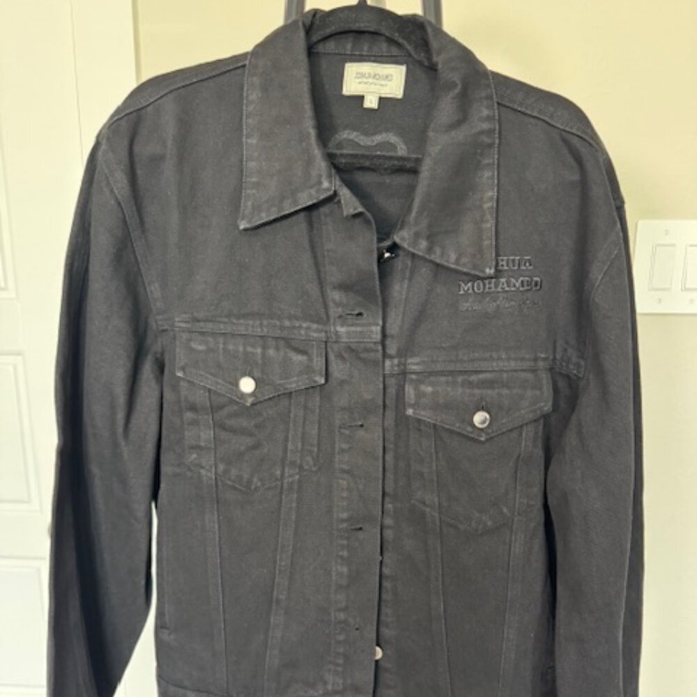 Joshua Mohamed Embroidered Black Denim Jacket